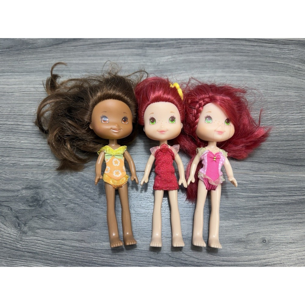 2008 Hasbro Strawberry Shortcake 6" Dolls Orange Blossom Set Of 3 Adorable